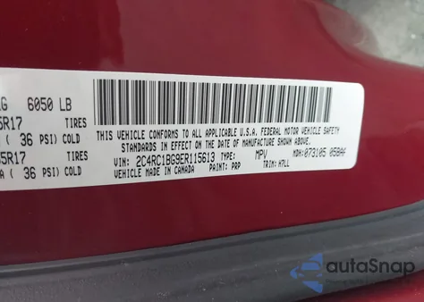 2014 Chrysler Town & Country Touring из США, поврежденный, VIN 2C4RC1BG9ER115613